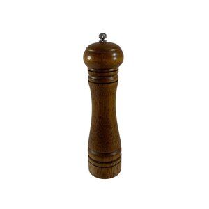 S&C Kitchen Wooden Pepper Grinder 8" Tall Mill Brown Clean